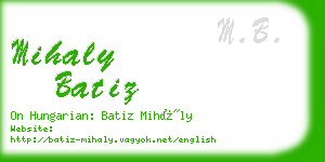 mihaly batiz business card